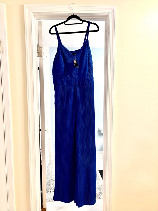 torrid Pants - torrid Vibrant Royal Blue Pleated Jumpsuit